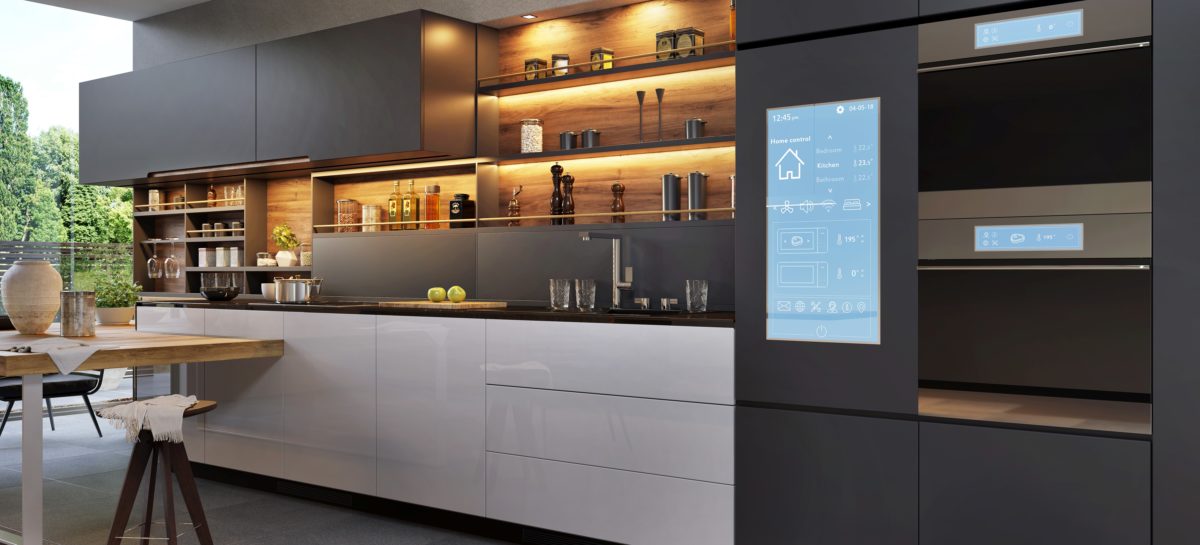 Modern smart home, shows all the different gadgets you can operate with a universal remote
